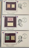 22kt Gold Replica Stamp:  Benjamin Franklin,