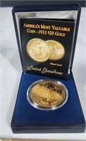 1933 $20 Gold Saint Gaudens Tribute Proof Coin