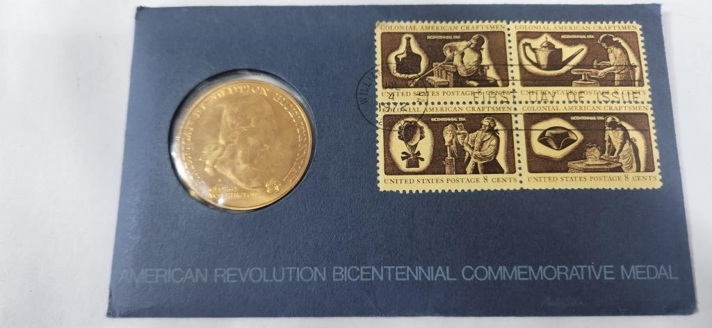 1972 Bicentennial Commemorative Stamps & Coin