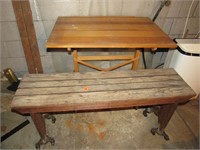 Drafting table and bench