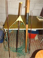 Fishing net and pole