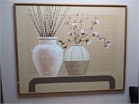 Lg. Framed Japanese still Life 41 x 51.5