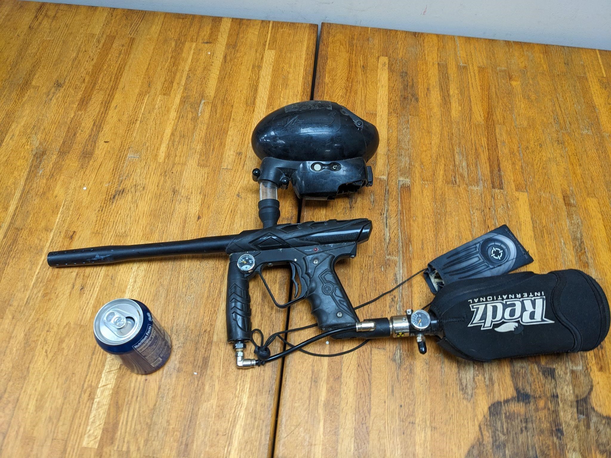 Paint Ball Gun w/Hopper & Tank