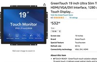 GreenTouch 19 Ultra Slim Touch Open Frame Monitor