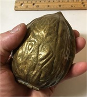 Large Vintage Solid Brass Nut Cracker Walnut
