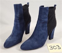 Original Ivanka Trump Navy Suede Ankle Boots