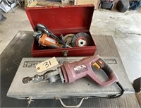 RECIPROCATING SAW & ANGLE GRINDER W TOOL BOXES