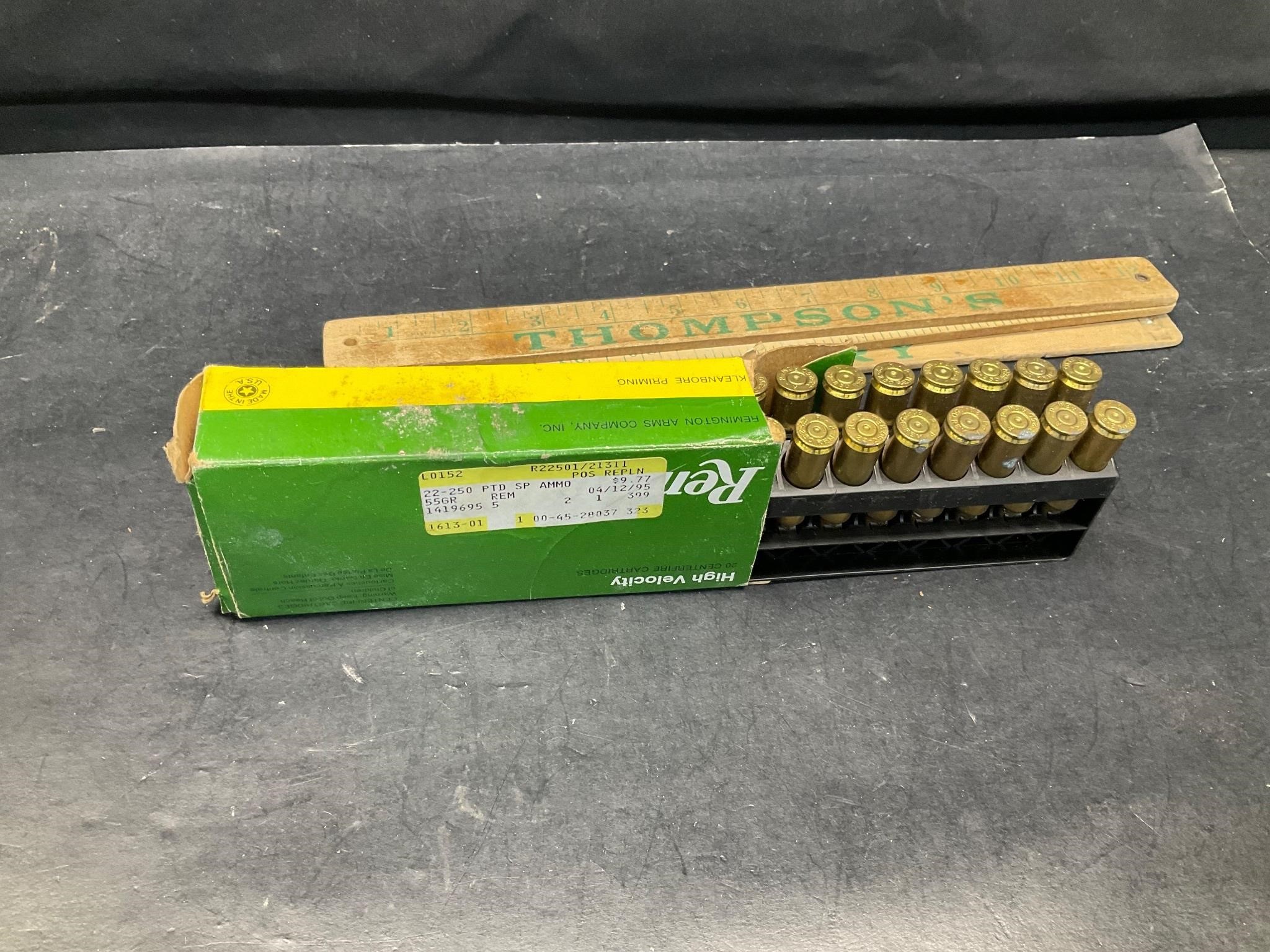 Box of 22-250 brass