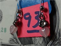 Pink Heart Earrings