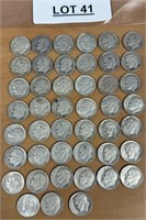 45 SILVER ROOSEVELT DIMES / SHIPS