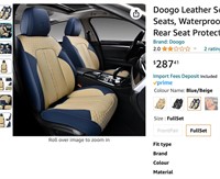 Doogo Leather Seat Covers 2 front Set,