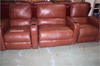 Three-Piece Electric Reclining Theater Chairs,