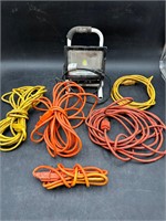 Assorted Extension Cords & Work Light- WORKS