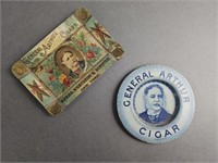 Antique General Arthur Cigar Tip Trays