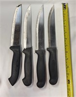 LOT OF 4 COMMERCIAL KNIVES