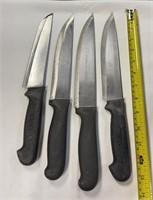 LOT OF 4 COMMERCIAL KNIVES