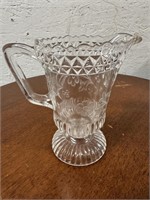 Antique EAPG Adams & Co Clear Glass Pitcher