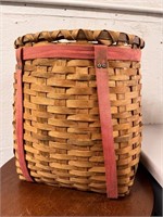 Vintage Handwoven Ash Pack Basket