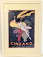 Framed "Cinzano" By Leonetta Cappiello Print
