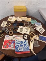 Vintage Sewing Kit Buttons and Clasps