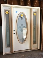 STEEL EXTERIOR DOOR w SIDE LIGHTS RH RO 82 in h x