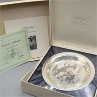 STERLING SILVER "THE CARDINAL" BY LANSDOWNE PLATE