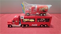 2 coke semi trucks