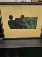 The Beatles A Hard Days Night Framed Paid Ticket