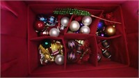 Large Christmas Box w/ Misc Christmas Ornaments