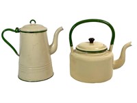 Enamelware Teapot & Coffee Pot