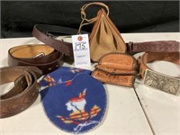 GENUINE LEATHER COIN SATCHELS & BELTS