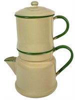 Vintage Enamelware / Agate Percolator Coffee Pot