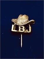 Rare Vintage LBJ Campaign Pin