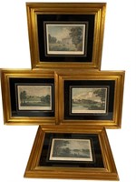 4 Colored Engravings
