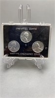 1943 Steel Cents in Case of Wartime Emergency