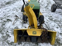 John Deere lawn tractor snowblower