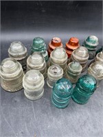 Variety of Antique Glass Insulators