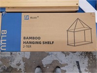 2 Tier BLUU Bamboo Hanging Shelves
