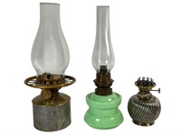 3 Vintage Oil Lamps