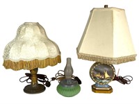 3 Small Vintage Lamps