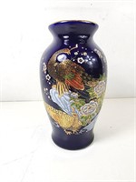 COLLECTABLE Decorative Peacock Blue Vase