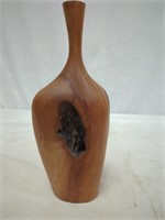 hand made wooden bottle