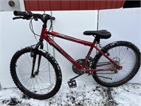 Red huffy bike