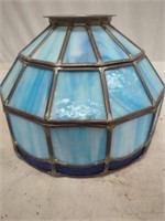 10 inch stain glass shade  blue