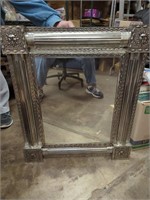 28 x23  silver colored frame with mirror