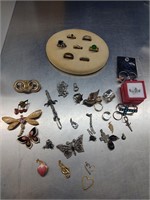 Costume Jewelry- rings, brooches etc