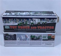 New Open Box Lot of 2 Hess Toy Truck & Tractor