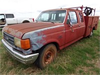 1988 F-250 PICKUP WITH SERVICE BOX, AIR COMPRESSOR