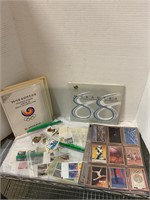 Lot of Olympic stamps, pins and cards
