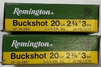 10 QTY REMINGTON 20 GAUGE BUCKSHOT SHELLS